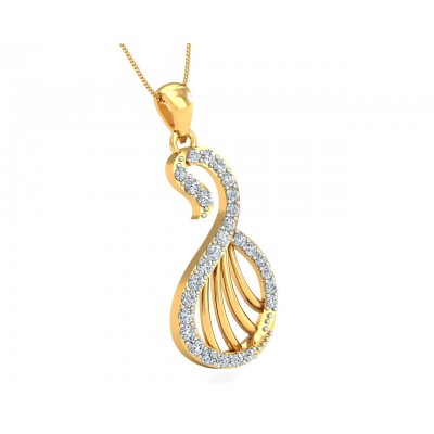 Swan Diamond Pendant
